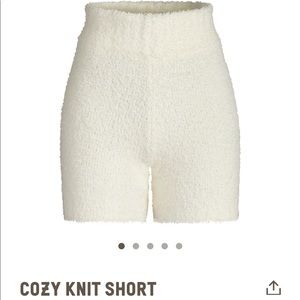SKIMS BONE COZY KNIT SHORTS